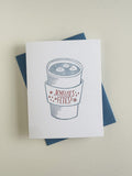 Carte chocolat chaud festif