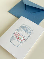 Carte chocolat chaud festif