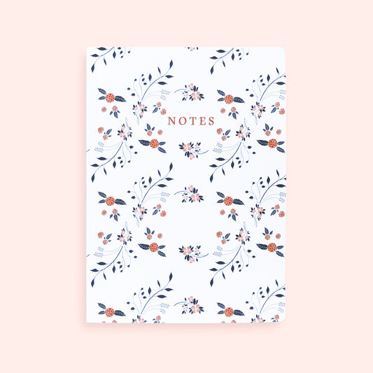 Notebook motif fleuri