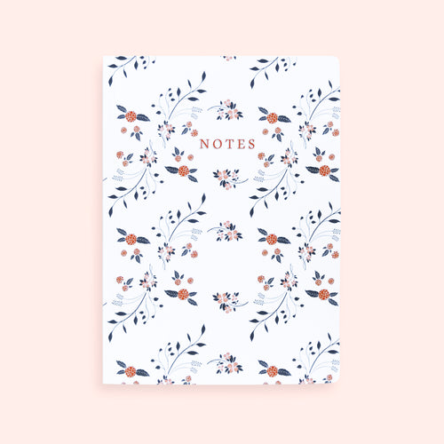 Notebook motif fleuri